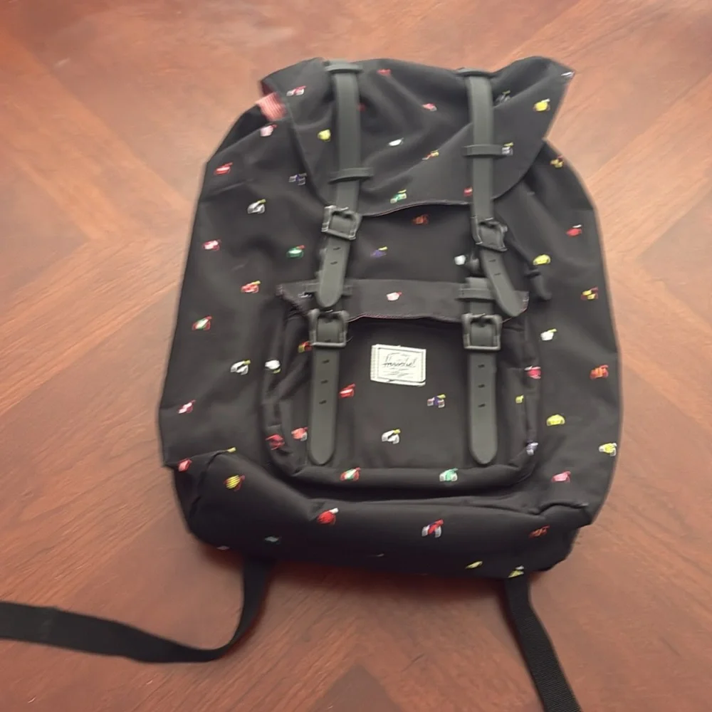 Herschel Supply Company Black Backpack with Multicolor Accents